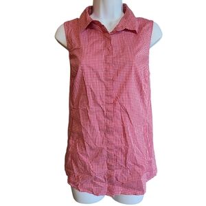 THE LIMITED checked sleeveless blouse L